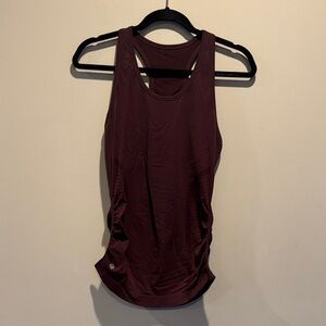 Athleta Women's Burgundy Tank Top Ruched sides